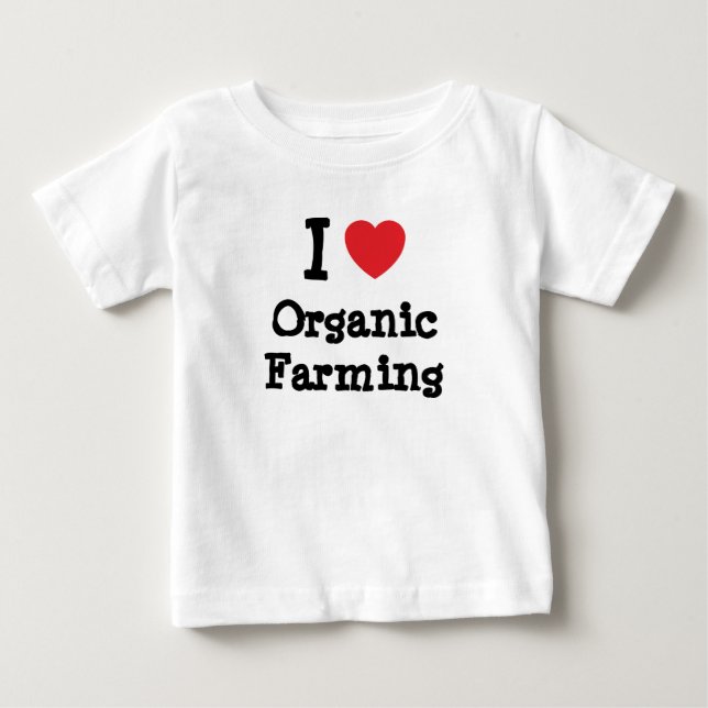 I kärlek Organic Farming hjärtats anpassningsbar p Tee (Framsida)