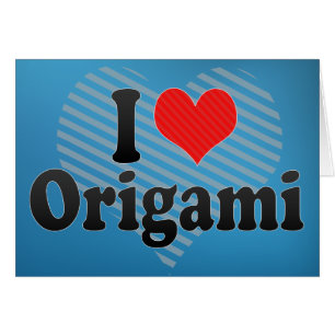 I Kärlek Origami Hälsningskort