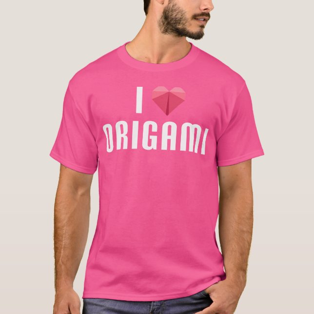 I Kärlek Origami T Shirt (Framsida)