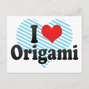 I Kärlek Origami Vykort