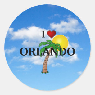 I Kärlek Orlando Runt Klistermärke