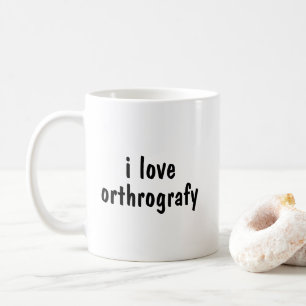 I kärlek ortrografy! kaffemugg