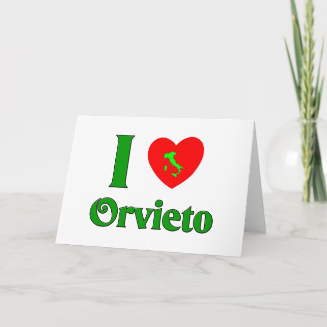 I Kärlek Orvieto Italien Helgkort (Framsida)