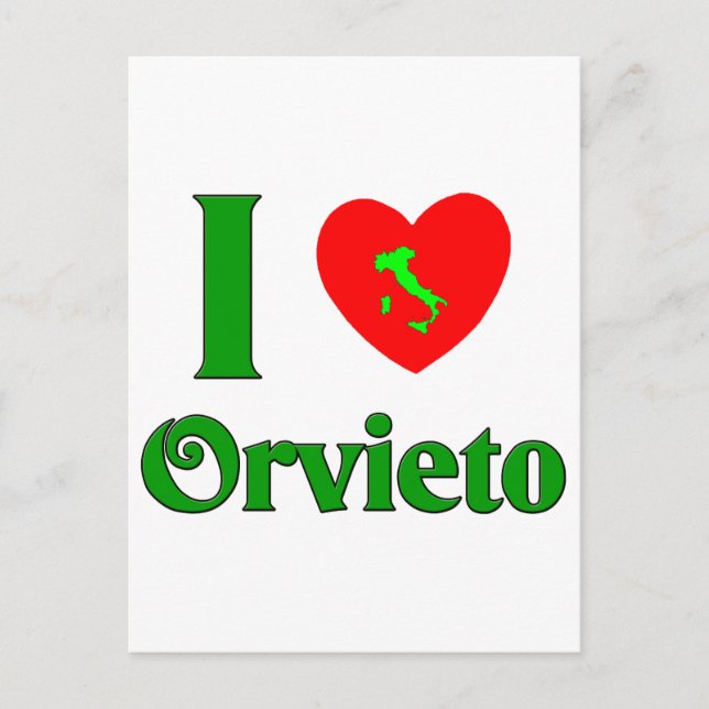 I Kärlek Orvieto Italien Vykort (Framsida)