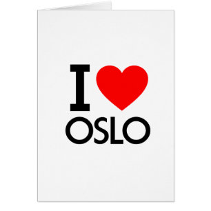 I Kärlek Oslo Hälsningskort