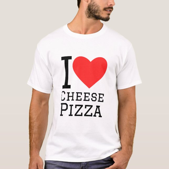 I kärlek-ost-pizza t shirt (Framsida)