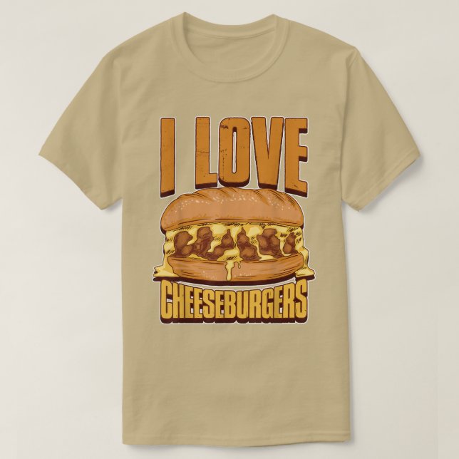 I Kärlek Ostburgare T Shirt (Design framsida)