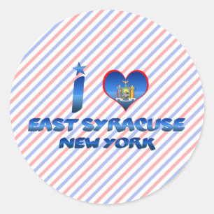 I kärlek Öster Syracuse, New York Runt Klistermärke