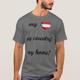I Kärlek Österrike Flagga Mitt hem Land 3 T Shirt