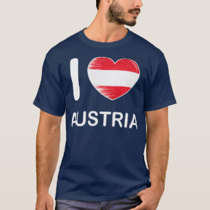 I Kärlek Österrike Flagga Mitt hem Min Land 10 T Shirt