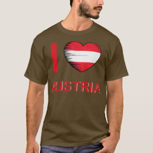 I Kärlek Österrike Flagga Mitt hem Min Land 2 T Shirt