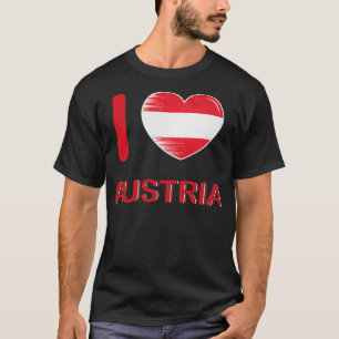 I Kärlek Österrike Flagga Mitt hem Min Land 5 T Shirt
