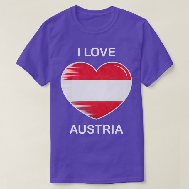 I Kärlek Österrike Flagga Mitt hem Min Land 6 T Shirt (Design framsida)