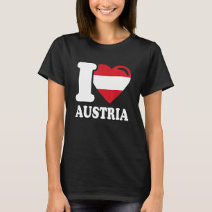 I Kärlek Österrike - hemland Österrike Flagga 7 T Shirt