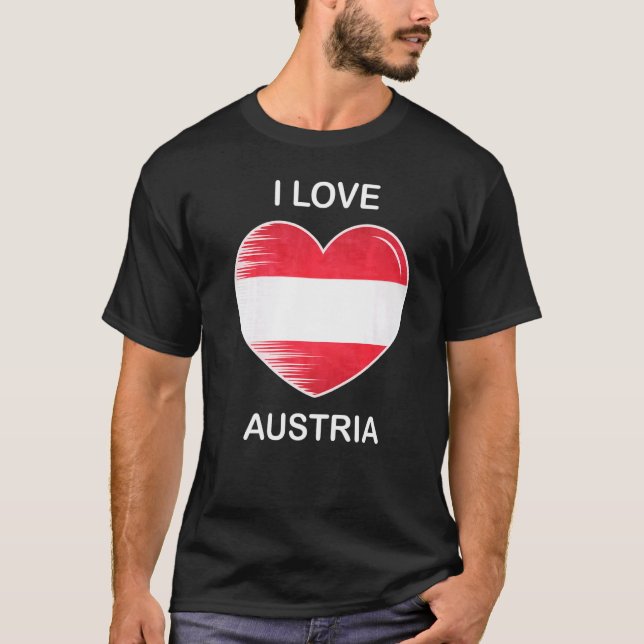 I Kärlek Österrike Mitt hem Land Heart Österrike 3 T Shirt (Framsida)