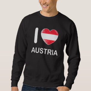 I Kärlek Österrike Mitt hem Land Heart Österrike 4 Lång Ärmad Tröja