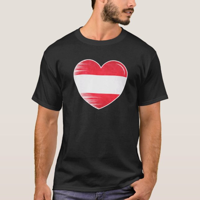 I Kärlek Österrike Mitt hem Land Heart Österrike 8 T Shirt (Framsida)