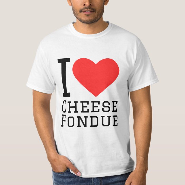 I kärlek-ostfondue t shirt (Framsida)