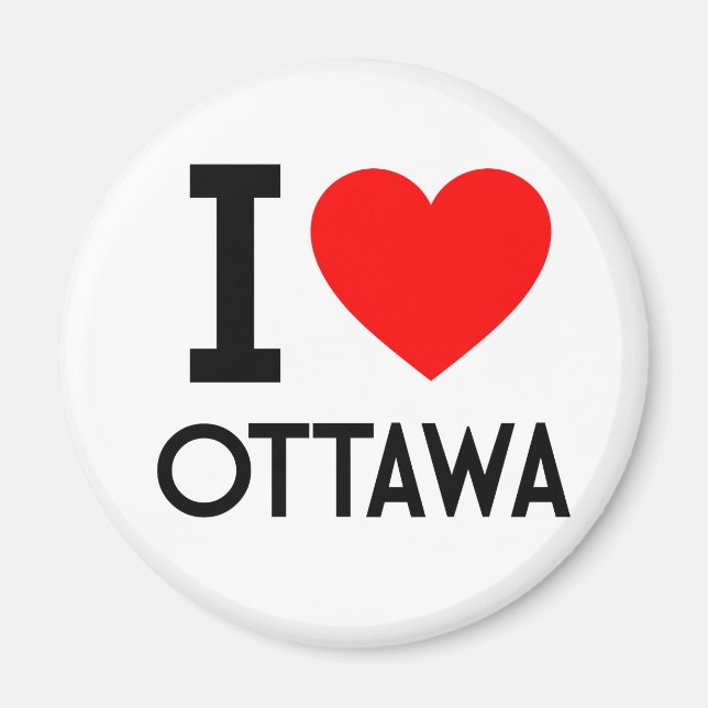 I Kärlek Ottawa Magnet (Framsidan)