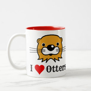 I Kärlek-otters. Bevarande av vilda djur Två-Tonad Mugg