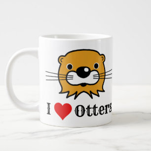 I Kärlek-otters. Ökad uppskattning Jumbo Mugg