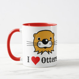 I Kärlek-otters. Otter Wildlife Conservation Mugg
