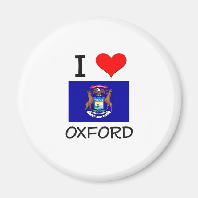I Kärlek Oxford Michigan Magnet (Framsidan)