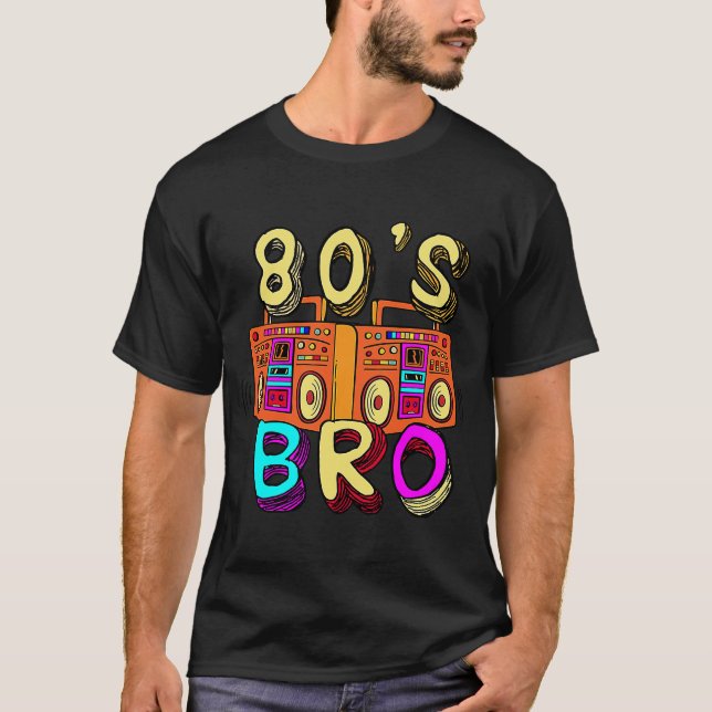 I kärlek på 80-talet är Bro Retro 80's Girl Costum T Shirt (Framsida)