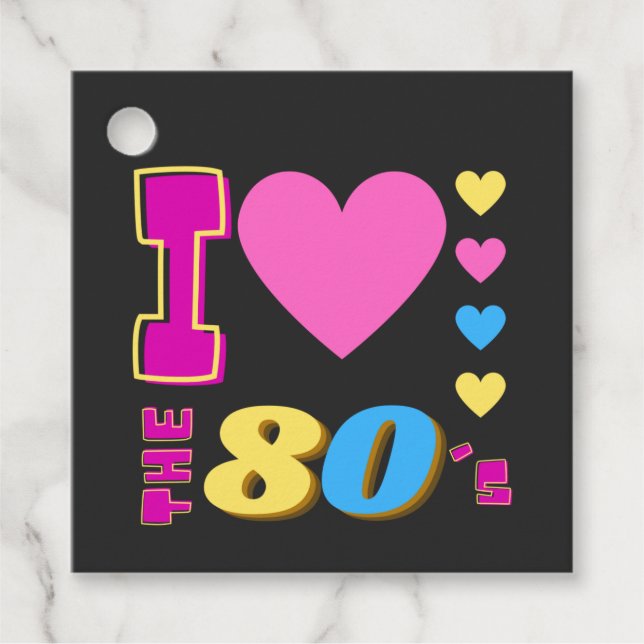 I Kärlek på 80-talet Gåvor Etiketter (Framsida)