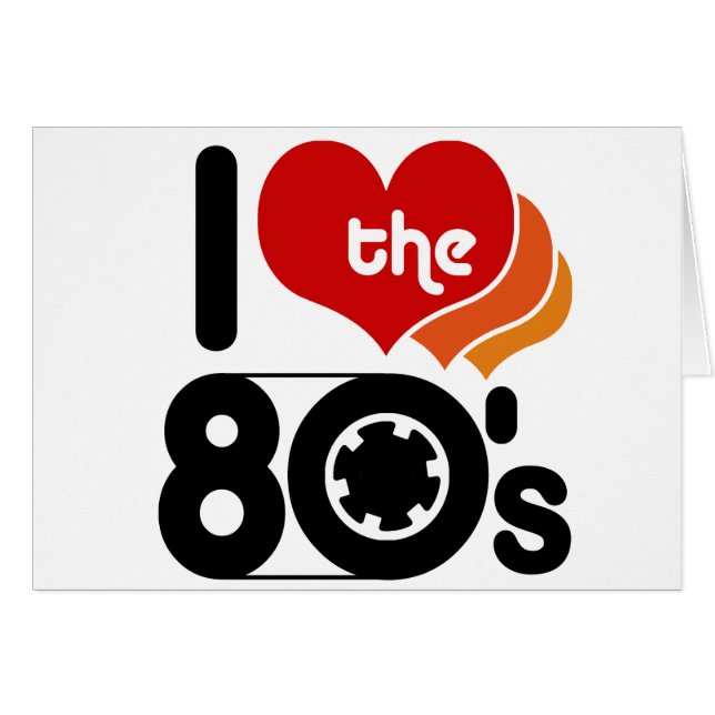 I Kärlek på 80-talet Hälsningskort (Framsidan Horizontal)