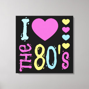 I Kärlek på 80-talets Disco Costume Canvastryck