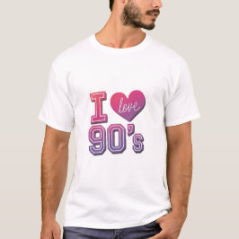 I Kärlek på 90-talet - Retrofärgfull design T Shirt