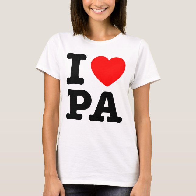 I KÄRLEK PA Pennsylvania T Shirt (Framsida)