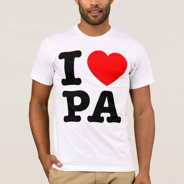 I KÄRLEK PA Pennsylvania T Shirt (Framsida)