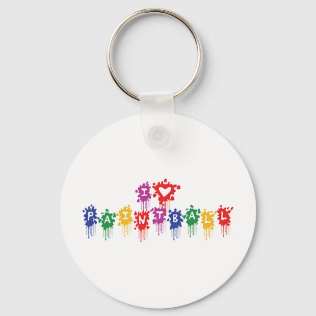 I Kärlek Paintball Keychain Nyckelring (Framsida)