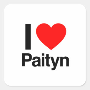 i kärlek paityn fyrkantigt klistermärke