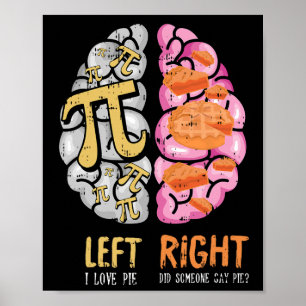 I Kärlek Paj Pi Day Funny Math Symbols Teacher Stu Poster