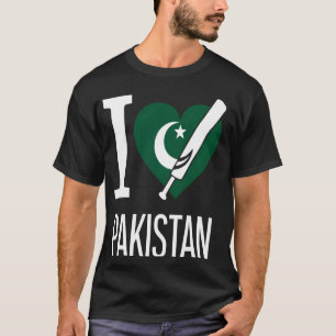 I Kärlek Pakistan Cricket T Shirt