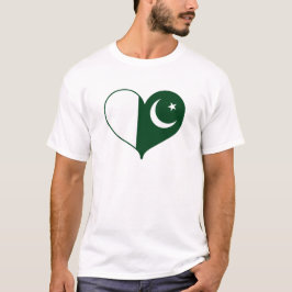 I Kärlek Pakistan Flagga T Shirt