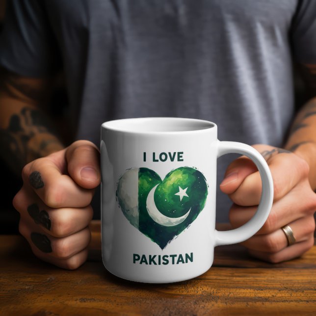 I kärlek Pakistan Kaffemugg (Skapare uppladdad)
