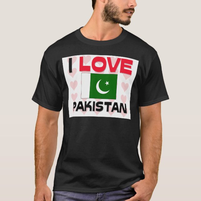 I Kärlek Pakistan Tee Shirt (Framsida)