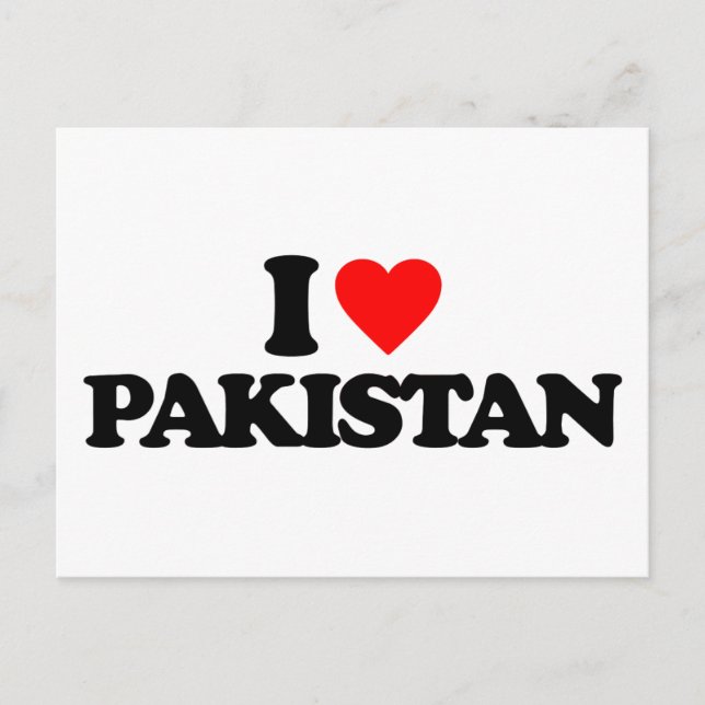 I KÄRLEK PAKISTAN VYKORT (Framsida)
