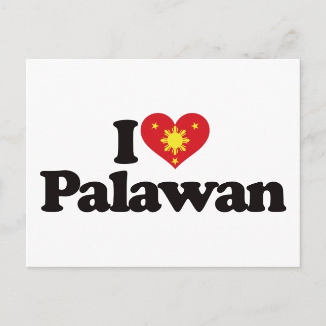 I Kärlek Palawan Vykort (Framsida)