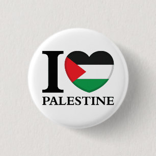 I Kärlek Palestina Button Patriotic Palestina Flag Knapp