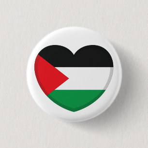 I Kärlek Palestina Button Patriotic Palestina Flag Knapp