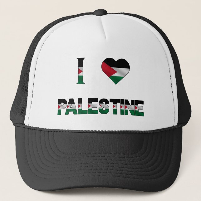 I Kärlek Palestina Heart Flagga Unity Freedom Keps (Framsida)
