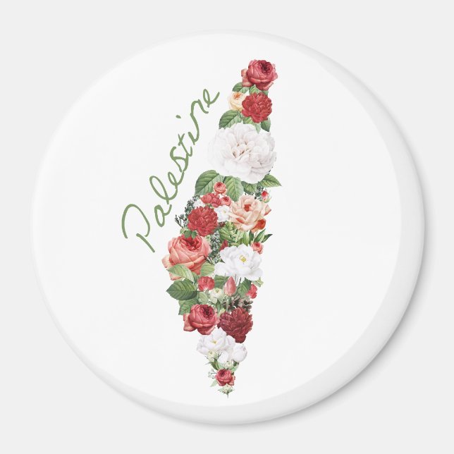 I Kärlek Palestina Mitt hemland Palestina Karta Gr Magnet (Framsidan)