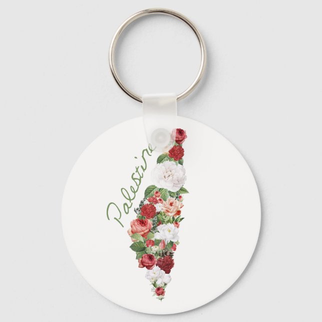 I Kärlek Palestina Mitt hemland Palestina Karta Nyckelring (Framsida)