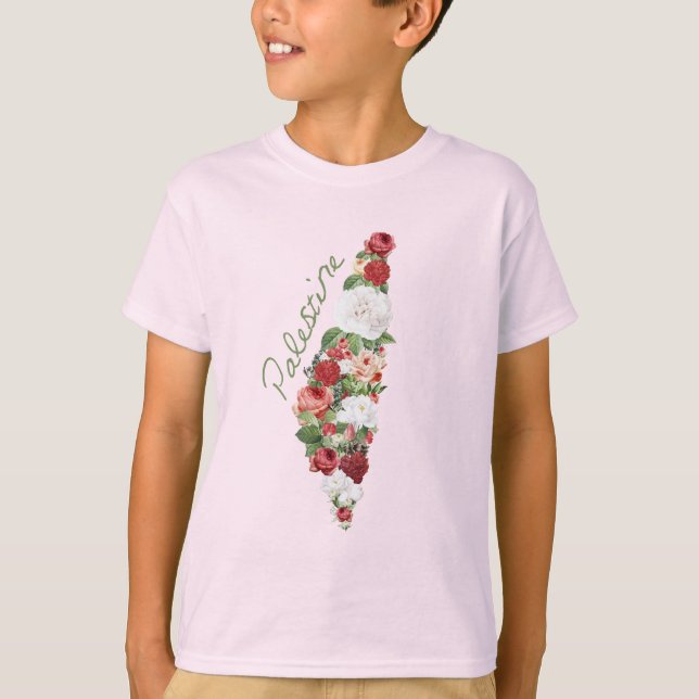 I Kärlek Palestina Mitt hemland Palestina Karta T Shirt (Framsida)