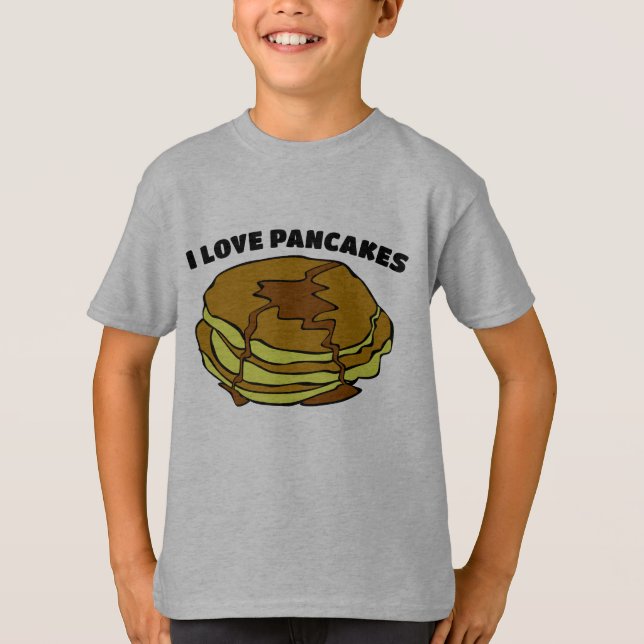 I KÄRLEK PANCAKES Kids T-Shirts (Framsida)